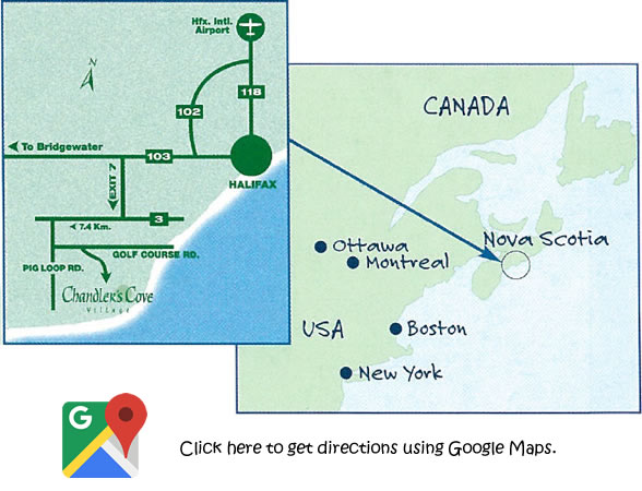 Map of Chandler's Cove Village
